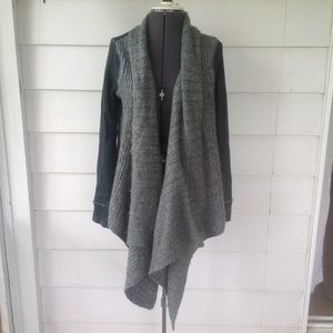 Saturday Sunday Anthropologie green cardigan Small